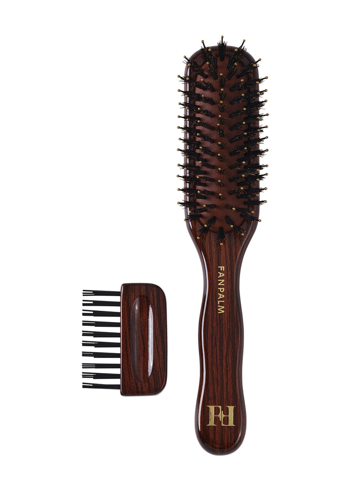 Beech Wood Boar- & Nylon Hairbrush Tall Slim