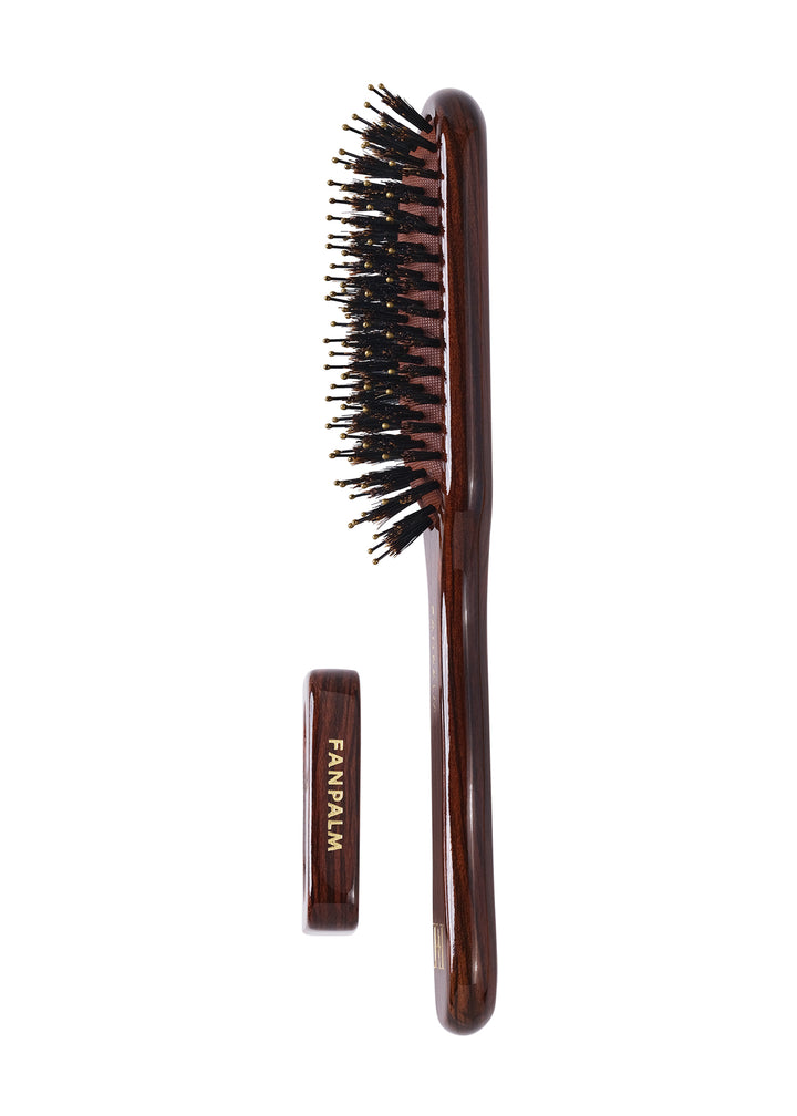 Beech Wood Boar- & Nylon Hairbrush Tall Slim