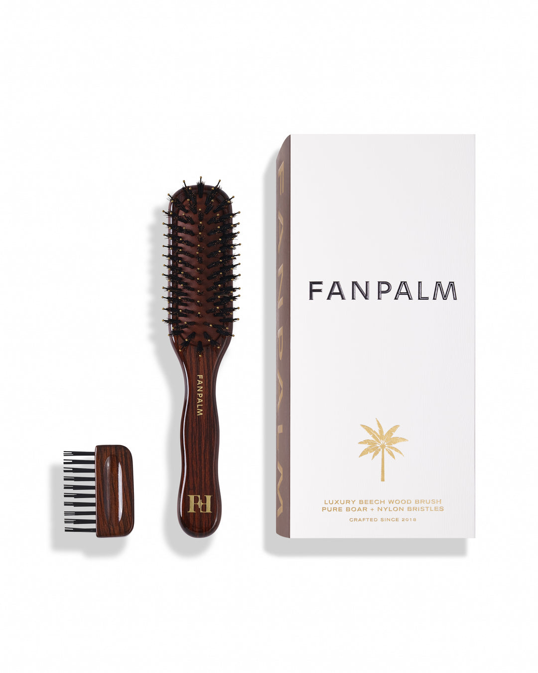 Beech Wood Boar- & Nylon Hairbrush Tall Slim